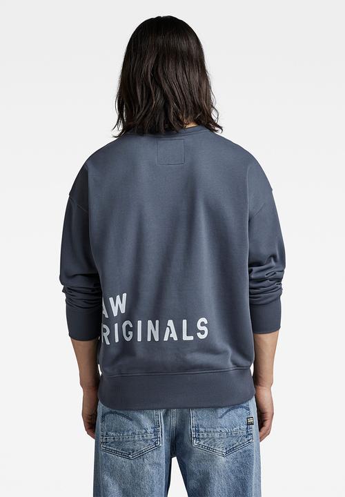G-STAR - Multi graphic oversized r sw - fantem blue