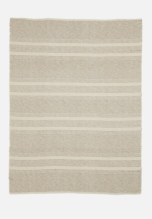 H&S - Dash woven throw - natural