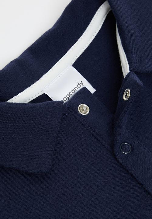Pop Candy - Baby boys golfer babygrow - navy