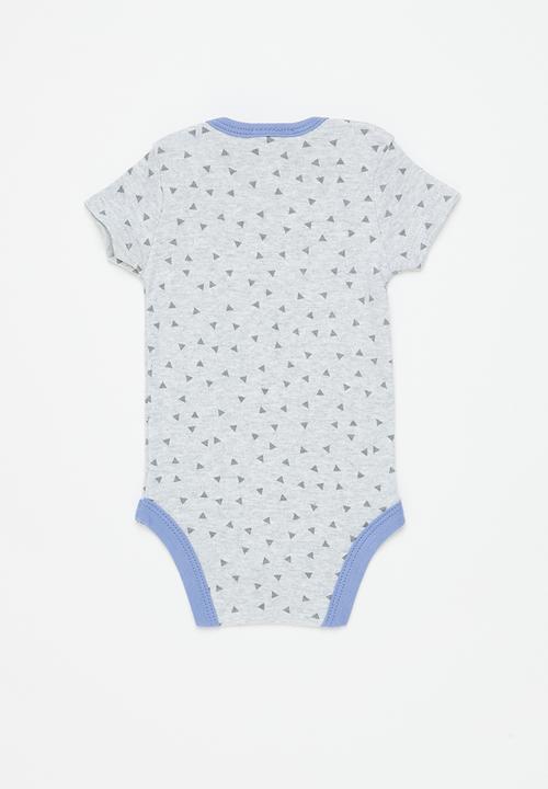 Pop Candy - Baby boys 3 pack babygrows - blue