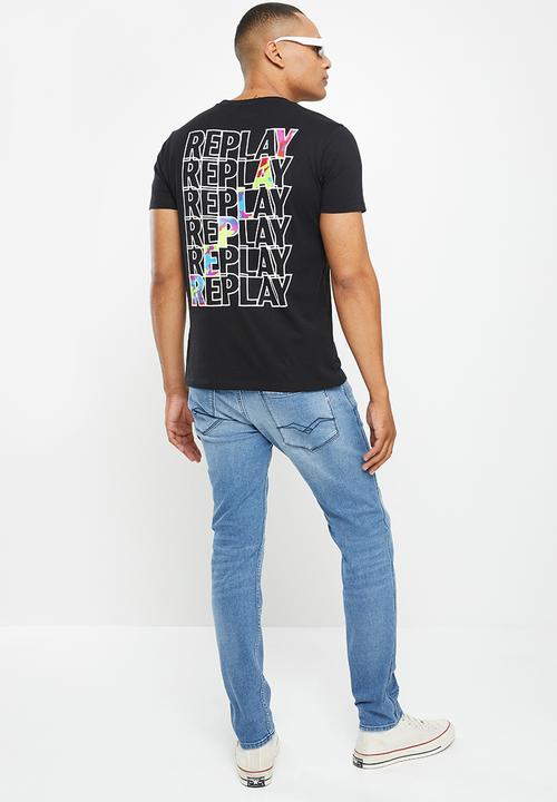 Replay - Replay basic jersey T-shirt - black