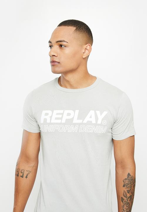 Replay - Replay basic jersey T-shirt - grey