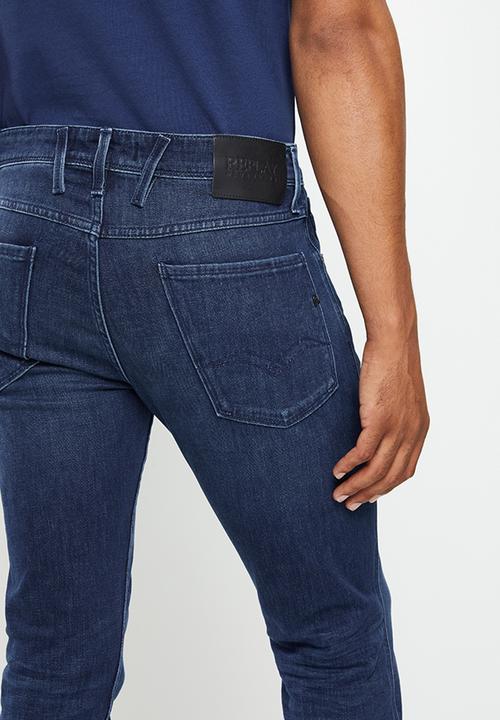 Replay - Replay slim fit anbass jeans - dark blue
