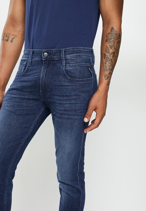 Replay - Replay slim fit anbass jeans - dark blue