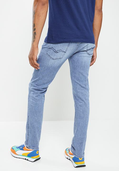 Replay - Replay slim fit anbass 573 bio jeans - light blue