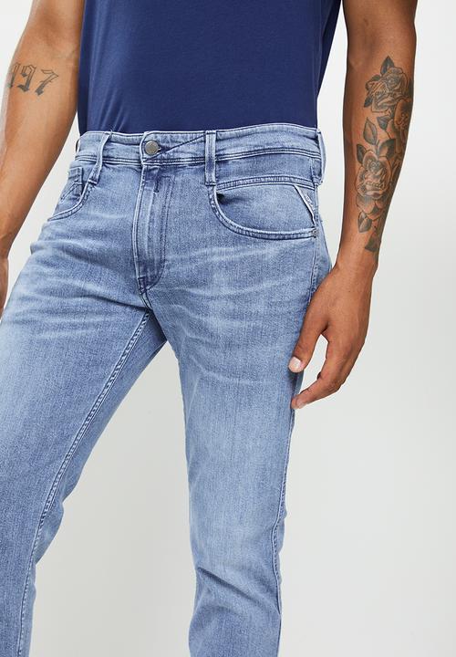 Replay - Replay slim fit anbass 573 bio jeans - light blue