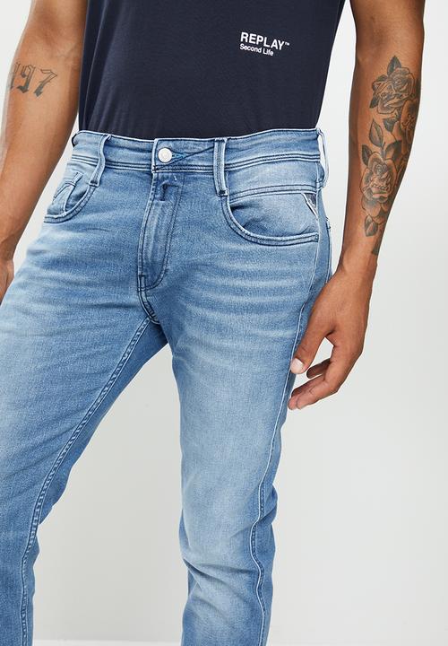 Replay - Replay slim fit anbass jeans - medium blue
