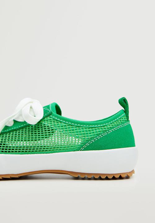 MANGO - Cruz leather mix sneaker - green