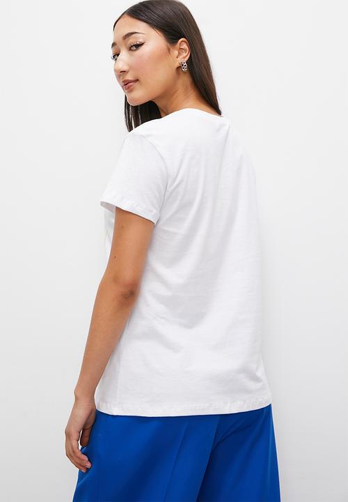 Superbalist - Relaxed tee - white gold glam graphic