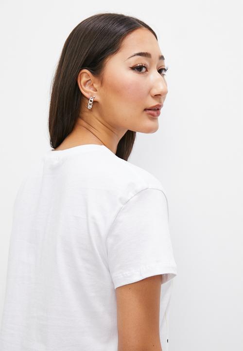 Superbalist - Relaxed tee - white gold glam graphic