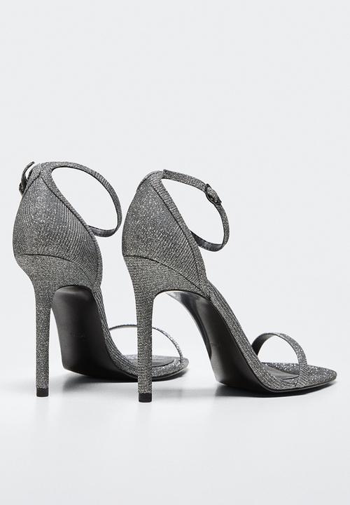 MANGO - Aussie1 barely there stiletto heel - silver