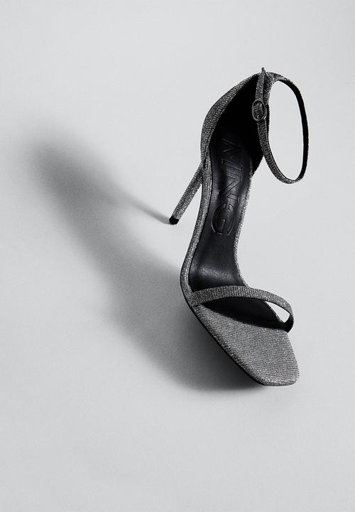MANGO - Aussie1 barely there stiletto heel - silver