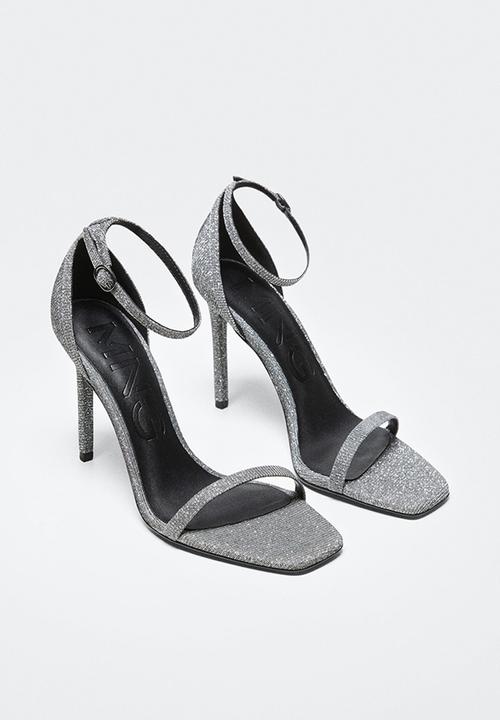 MANGO - Aussie1 barely there stiletto heel - silver