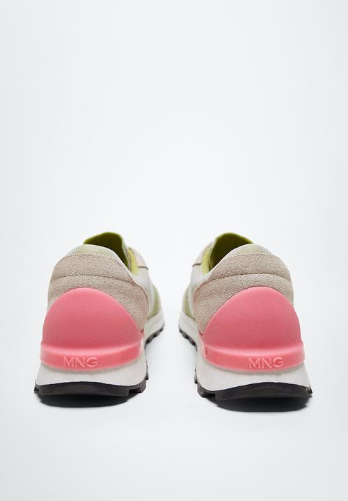 MANGO - Boston leather mix sneaker - light pastel grey