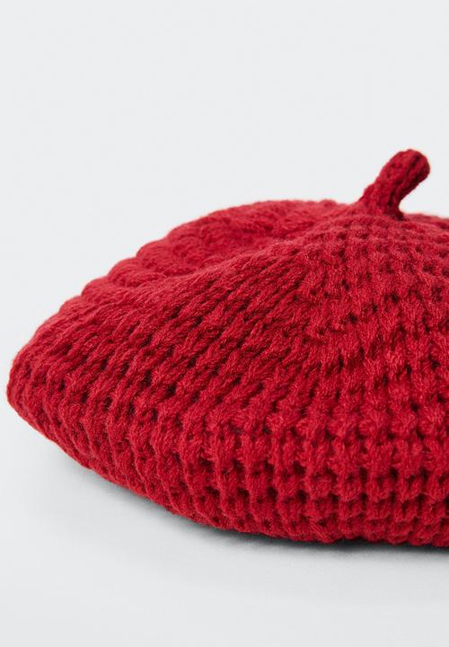 MANGO - Hat beret - red