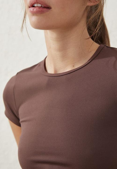 Cotton On - Ultra soft fitted tshirt - cedar brown