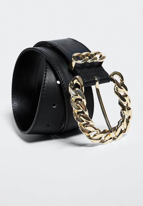 MANGO - Belt chan - black