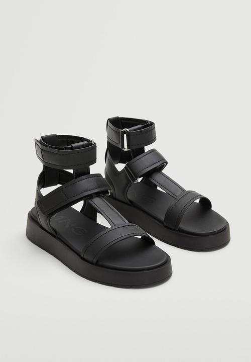 MANGO - Romi ankle-cuff sporty sandal - black
