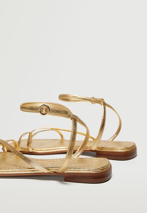 MANGO - Tapy ankle-cuff sandal - gold