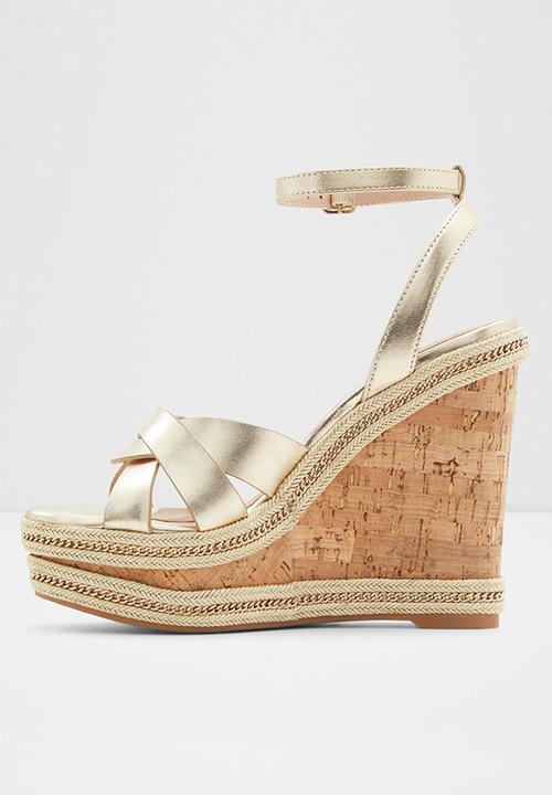 ALDO - Droyers wedge heel - champagne