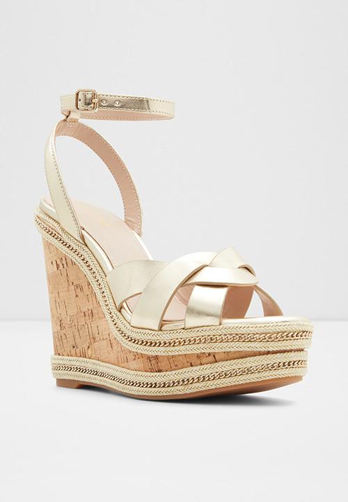 ALDO - Droyers wedge heel - champagne