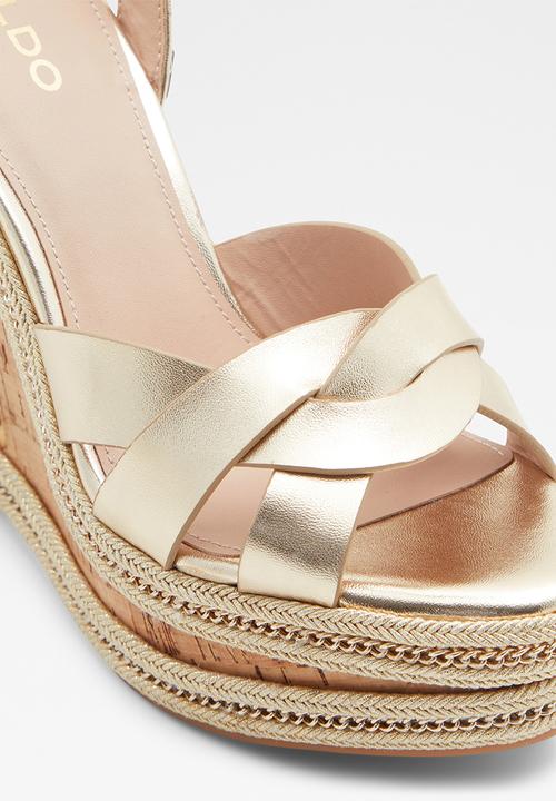 ALDO - Droyers wedge heel - champagne