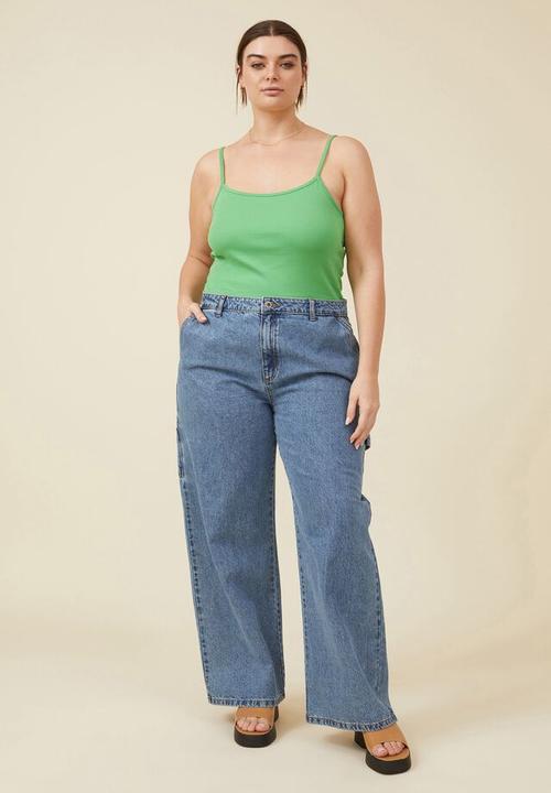 Cotton On - Curve the 91 cami - garden green