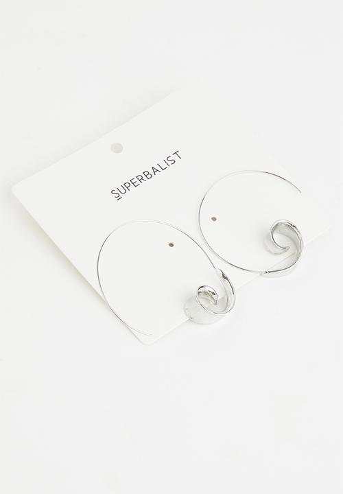 Superbalist - Libby hoop earrings - silver