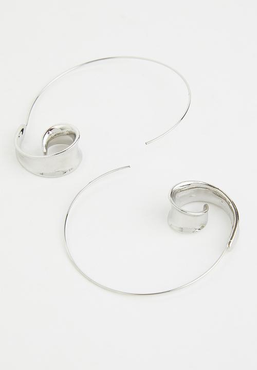 Superbalist - Libby hoop earrings - silver