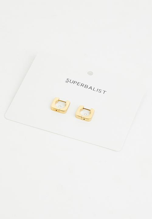 Superbalist - Olivia square hoop earrings - gold