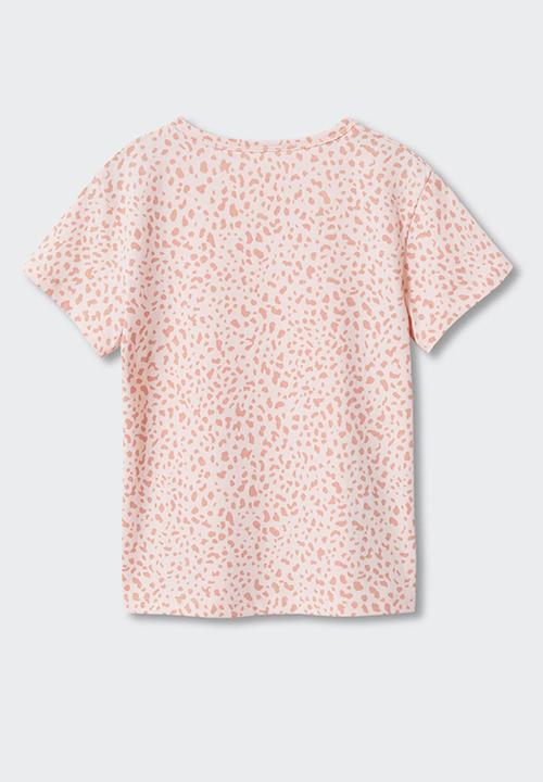 MANGO - Print short sleeve tee - pink