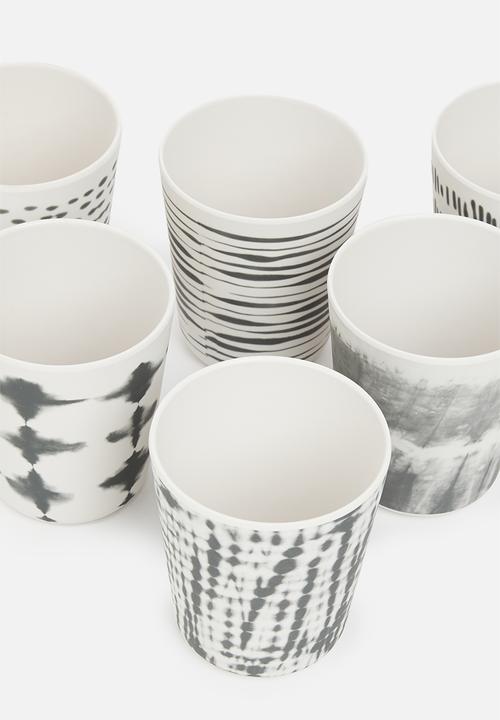 Excellent Houseware - Bori melamine mug set of 6- multi