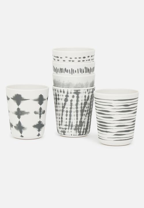 Excellent Houseware - Bori melamine mug set of 6- multi