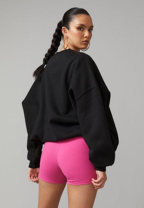 Factorie - Cheeky high waisted printed bike short - raspberry rose/soho ny