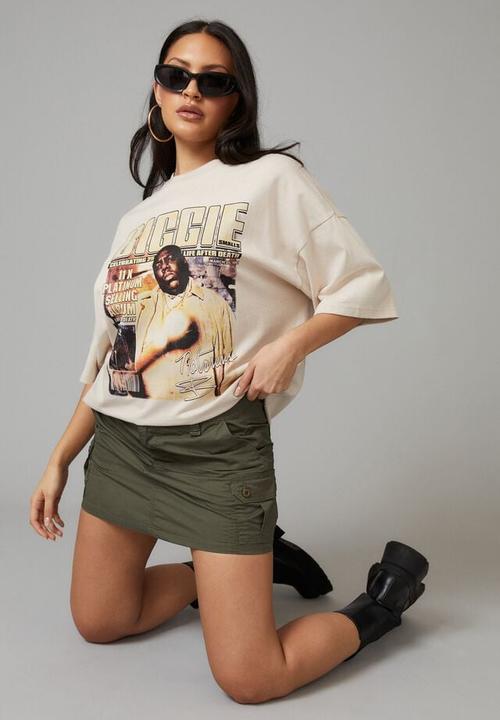 Factorie - Micro mini cargo skirt - army green