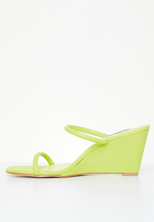 Madison® - Alora mule wedge heel - lime yellow