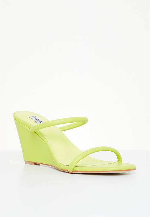 Madison® - Alora mule wedge heel - lime yellow