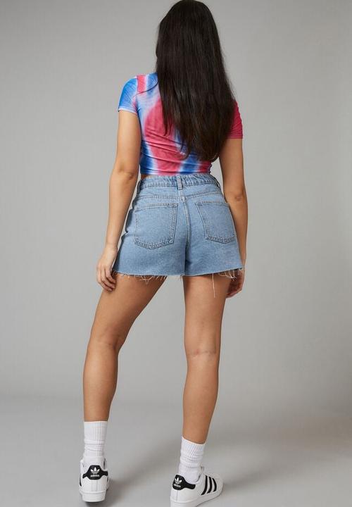 Factorie - Relaxed denim short - blue crush
