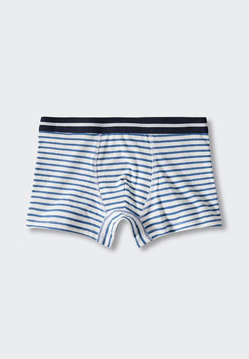 MANGO - Boxers stripes - medium blue