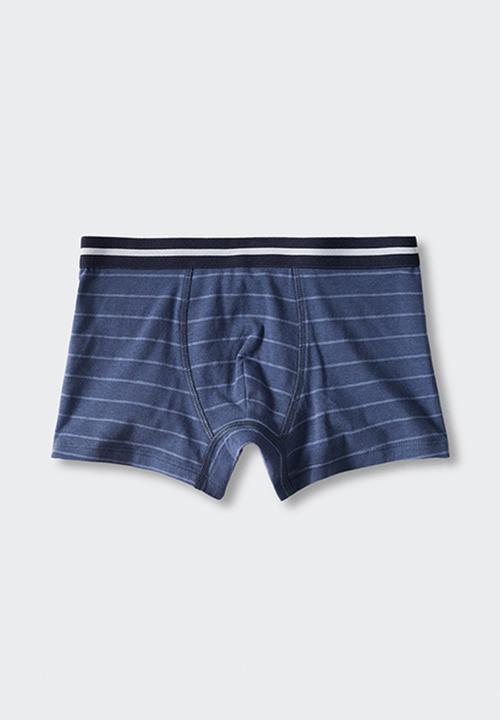 MANGO - Boxers stripes - medium blue