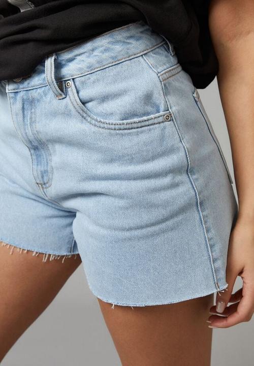 Factorie - Relaxed denim short - ice blue