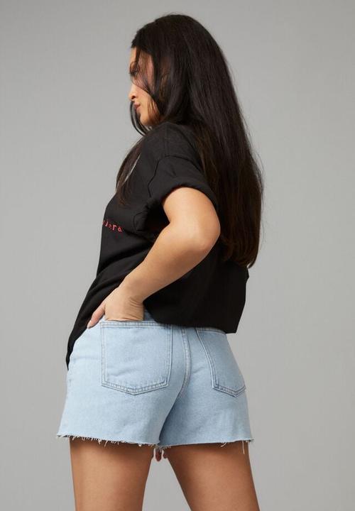 Factorie - Relaxed denim short - ice blue