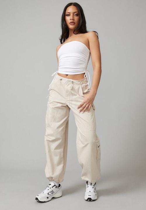 Factorie - Utility bungee cord cargo pant - light stone