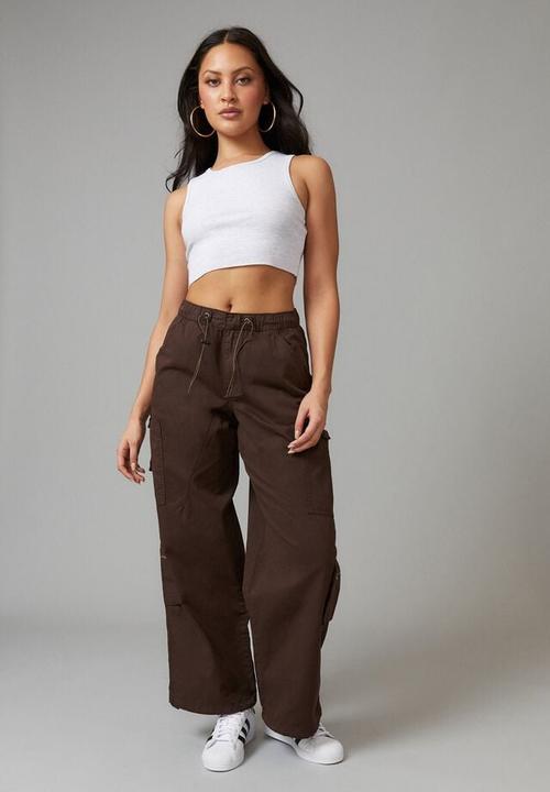 Factorie - Utility bungee cord cargo pant - deep mahogany