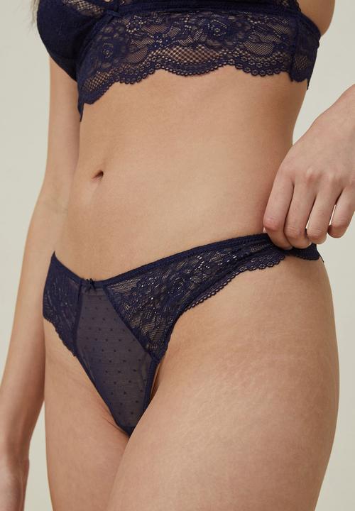 Cotton On - Nala lace g string brief - french navy