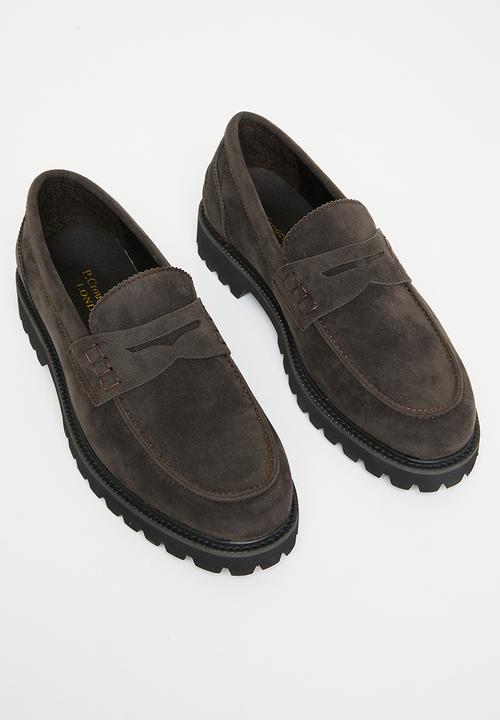 PC - Penny suede slip-on - espresso