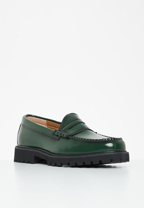 PC - Penny leather slip-on - green
