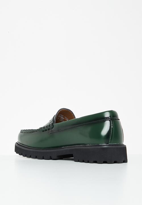 PC - Penny leather slip-on - green