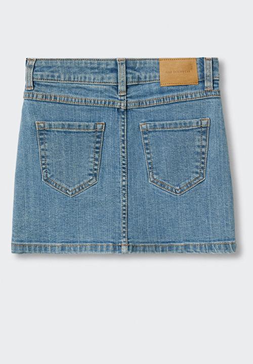 MANGO - Skirt sue - medium blue 
