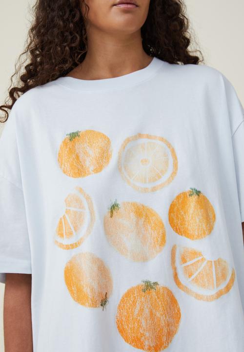 Cotton On - 90s t-shirt nightie - oranges scratch + sniff